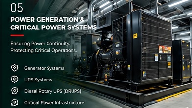 Illustrative power generation & critical power infrastructure photograph